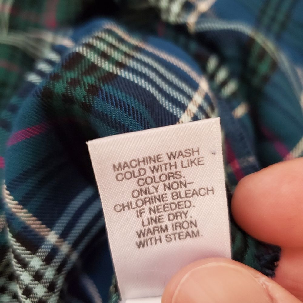 J.Jill Plaid Long Sleeve Button Down Top sz MP - Picture 10 of 10